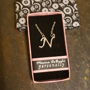 Personalized N name necklace